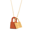 18K Hermes O'Kelly Orange Pendant Necklace
