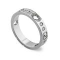 18K Gucci Double Icon Diamonds White Gold Ring