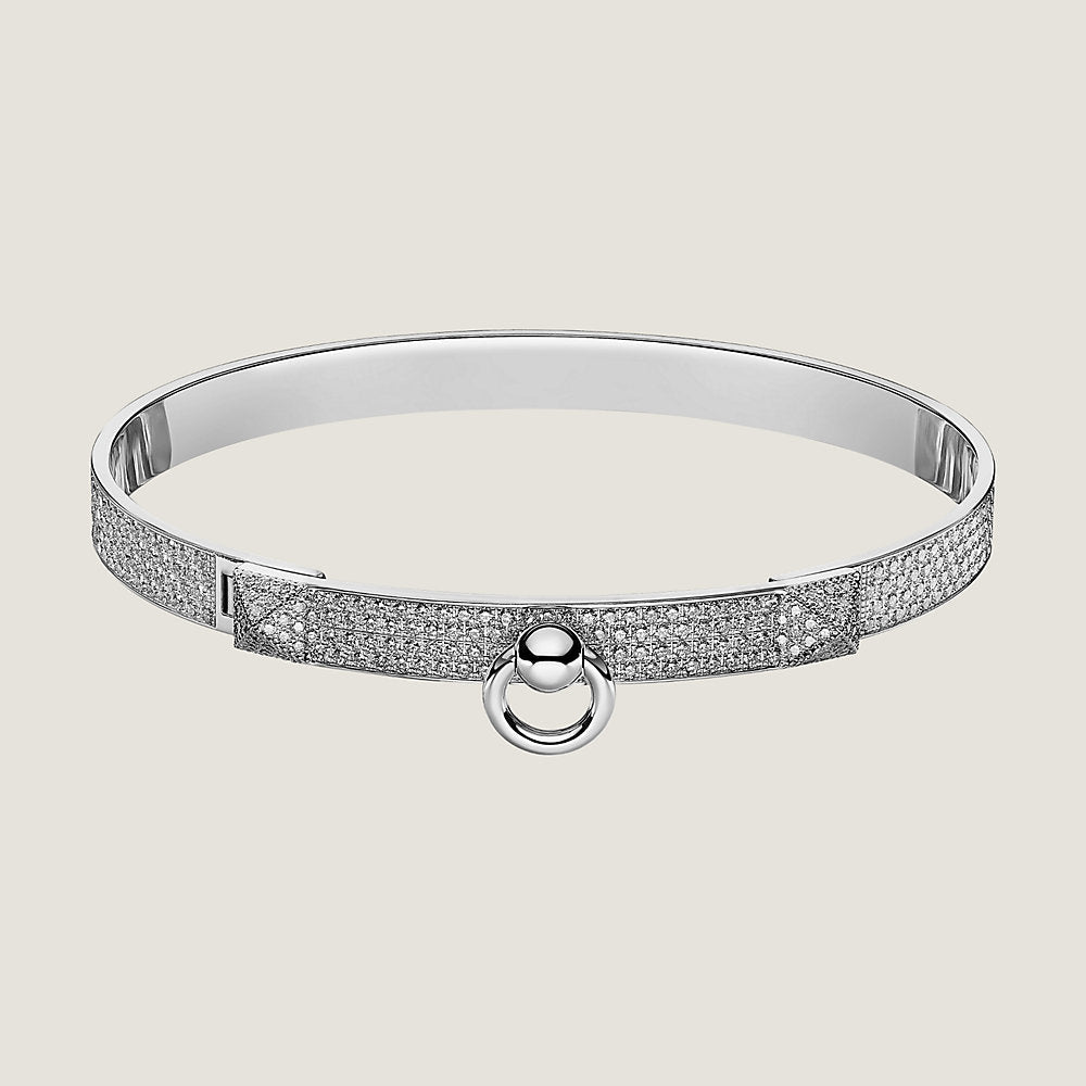 18K Hermes Collier De Chien Diamond Bracelet