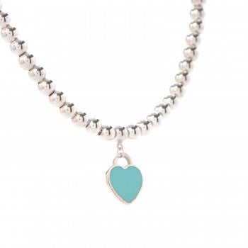 18K Tiffany Return to Heart Tag Bead Necklace