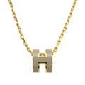 18K Hermes Mini Pop Grey Necklace