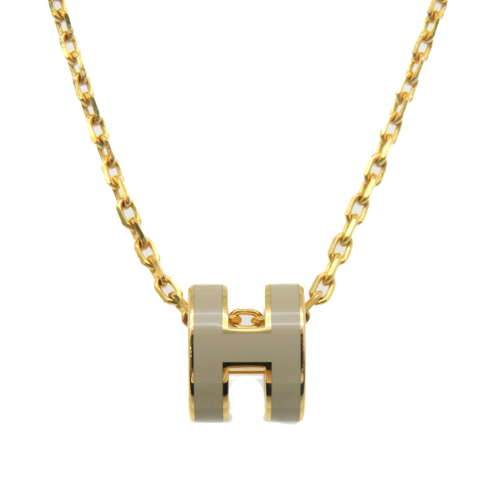 18K Hermes Mini Pop Grey Necklace