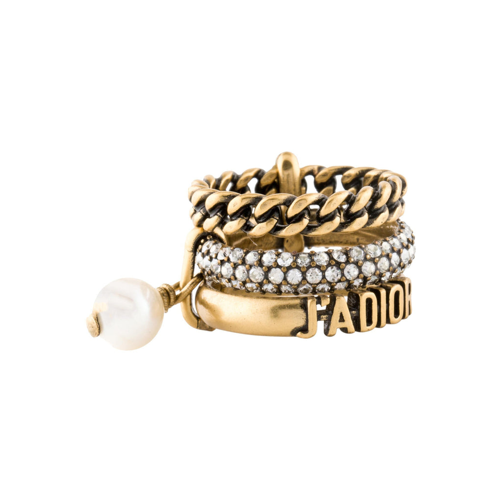18K Dior Pearl & Crystal J'Adior Ring
