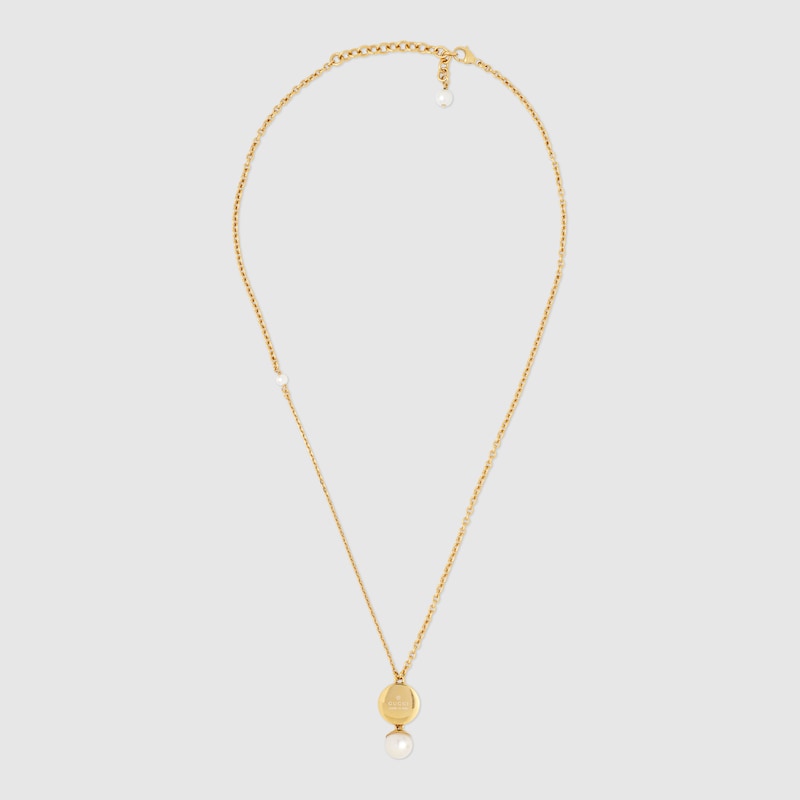 18K Gucci Double Blondie Pendant Necklace