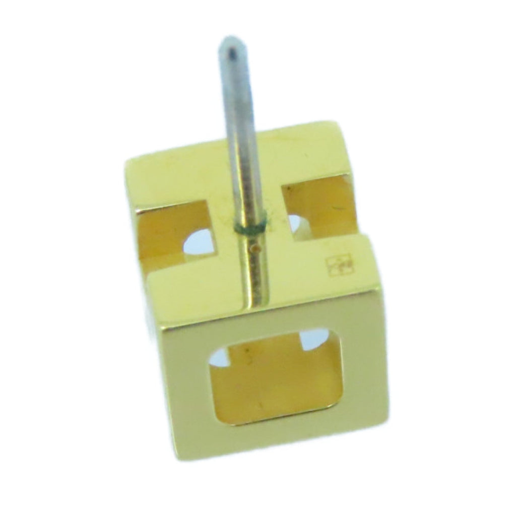 18K Hermes Cage D'H White Earrings