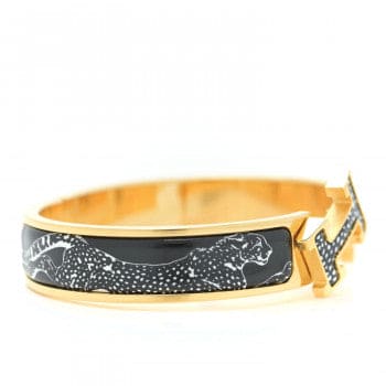 18K Hermes Guepards Clic Clac Bracelet