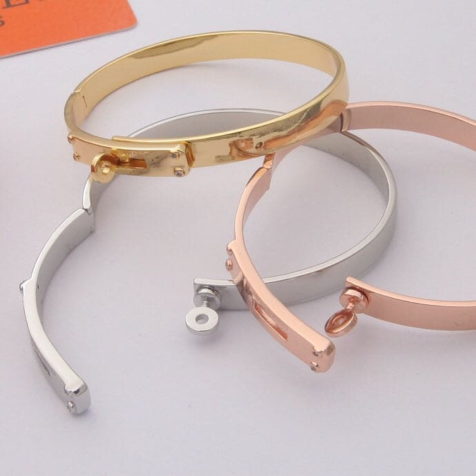 18K Hermes White Gold Kelly Bracelet