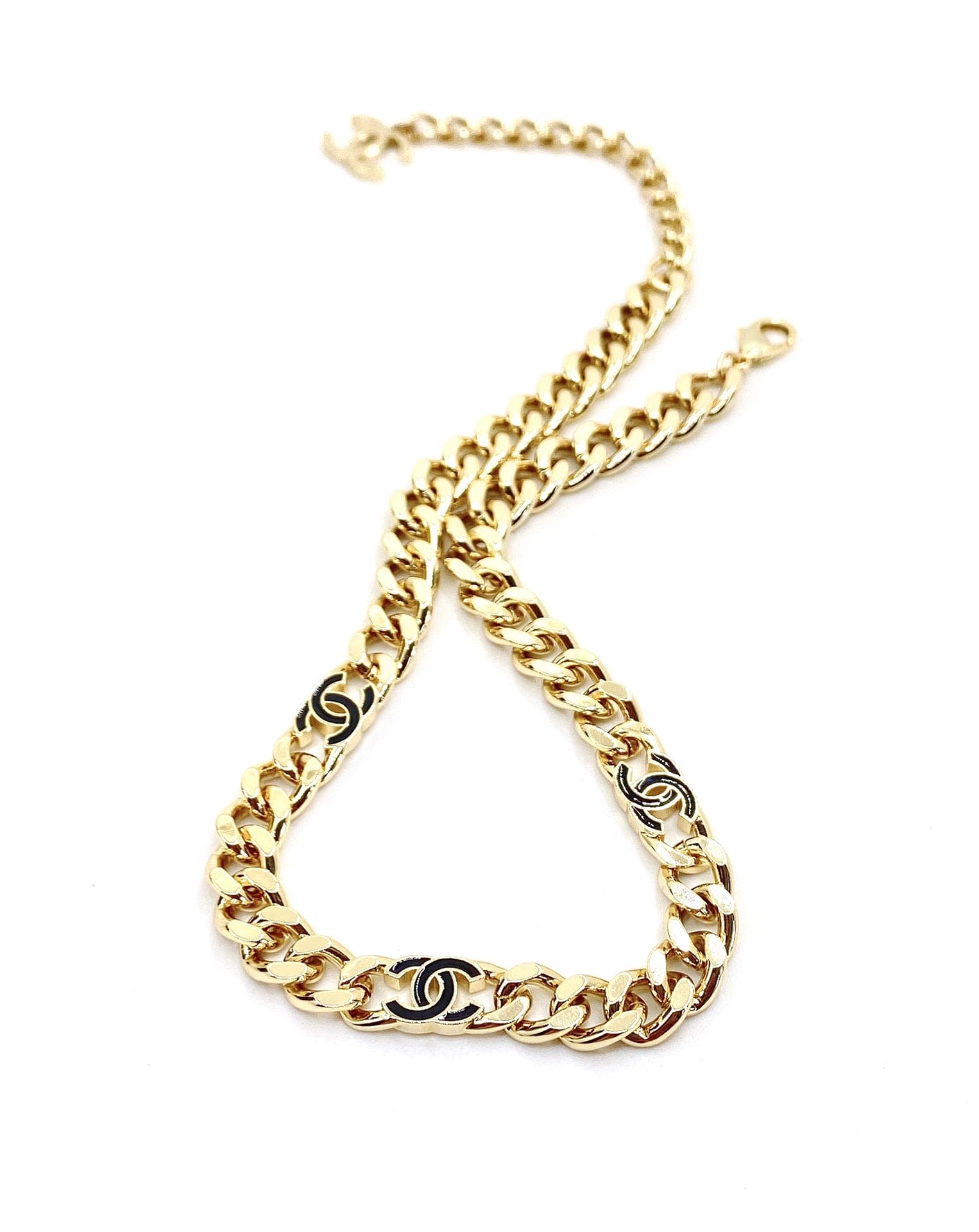 18K Chanel Black Chain Necklace