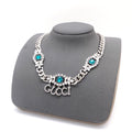 18K Gucci Double Script Diamonds Necklace