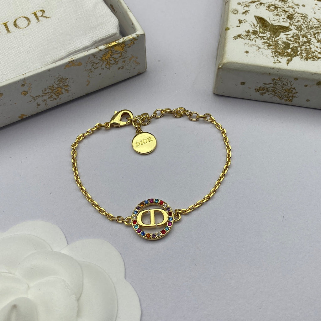 18K Dior Petit Multicolor Crystals Bracelet