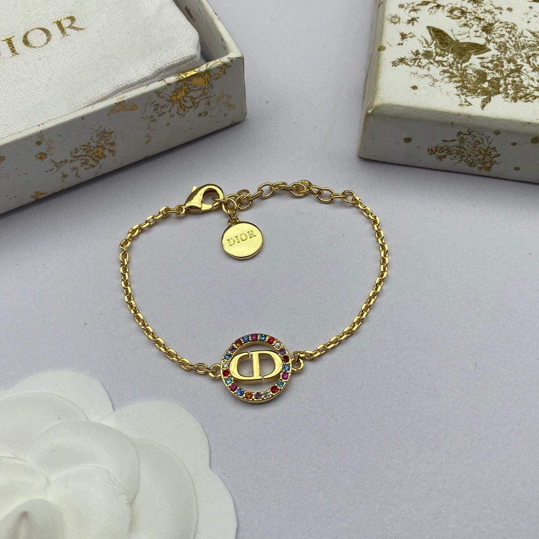 18K Dior Petit Multicolor Crystals Bracelet