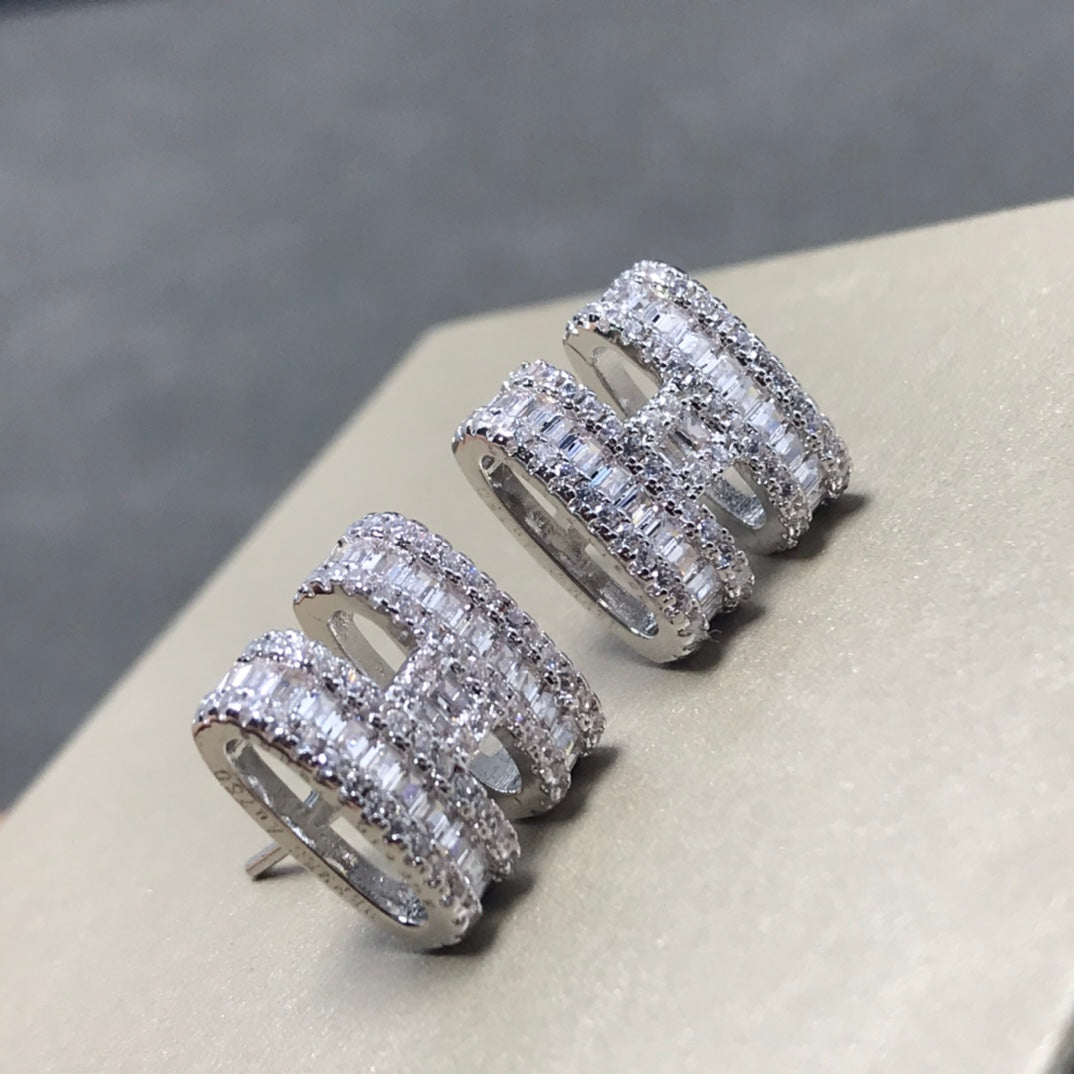 18K Hermes Pop Diamonds Earrings