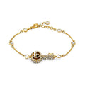 18K Gucci Double Crystal Key Bracelet