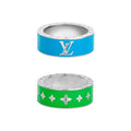 18K Louis Vuitton Ceramic Set of Two Ring
