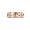 18K Tiffany Rose Gold Narrow Diamond Ring