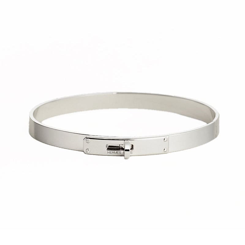 18K Hermes White Gold Kelly Bracelet