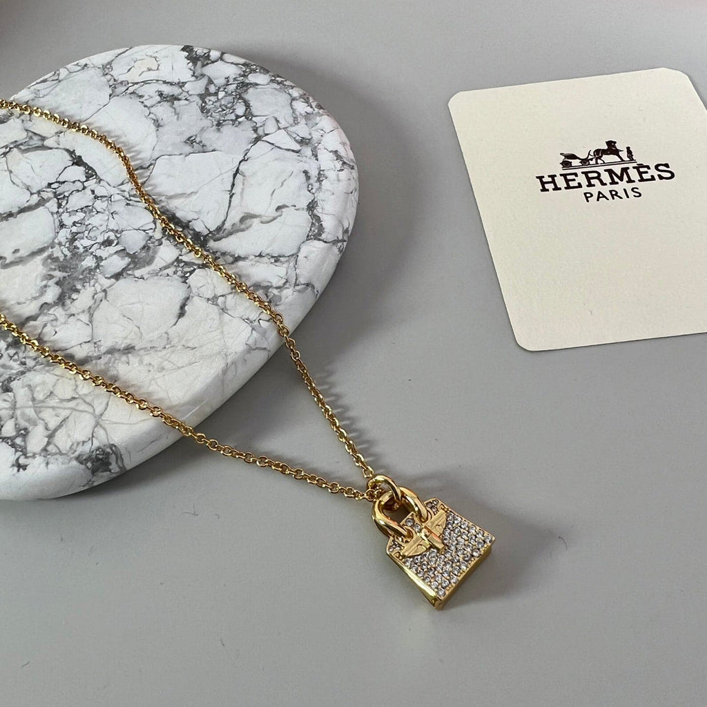 18K Hermes Amulettes Birkin Pendant Necklace