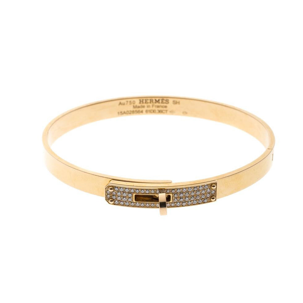 18K Hermes Kelly Small Model Diamond Bracelet