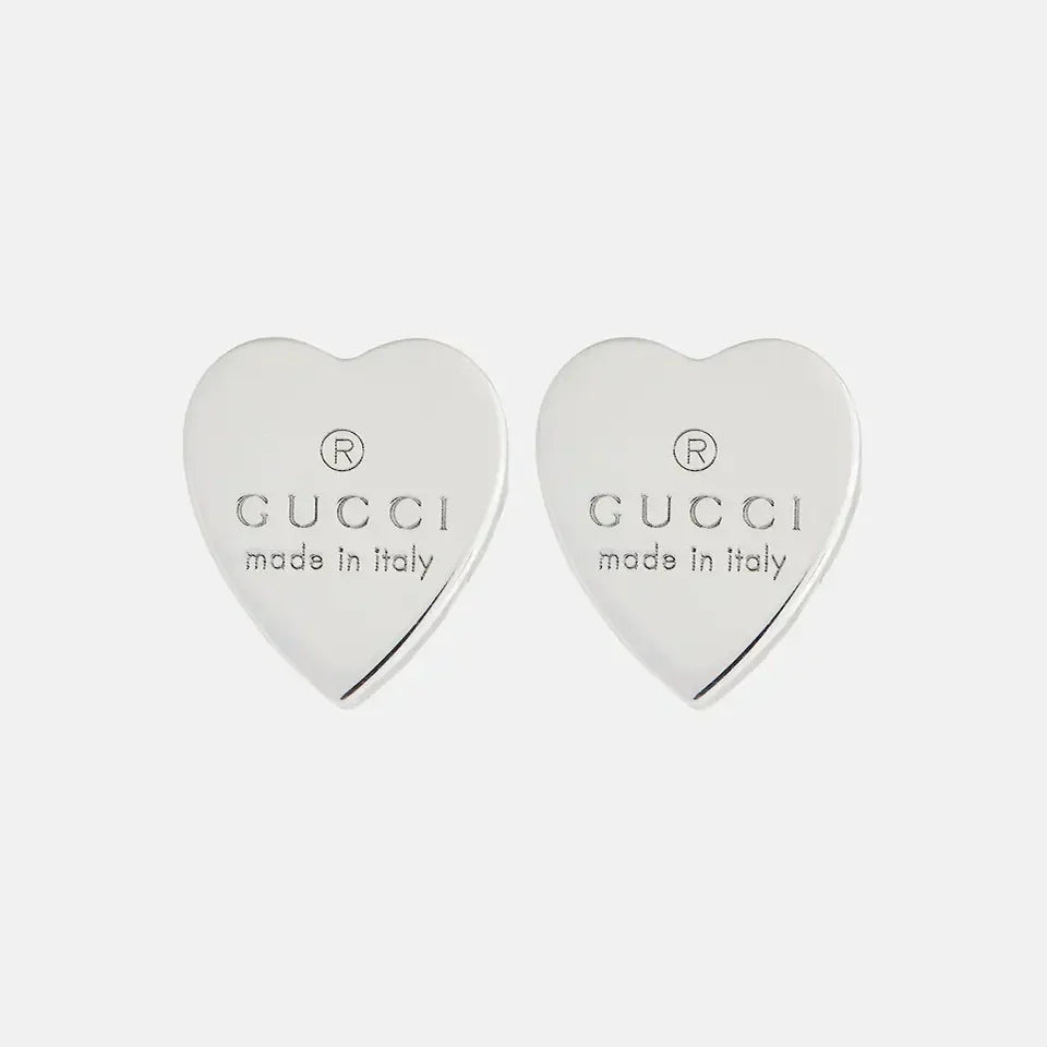 18K Gucci Double Heart Earrings