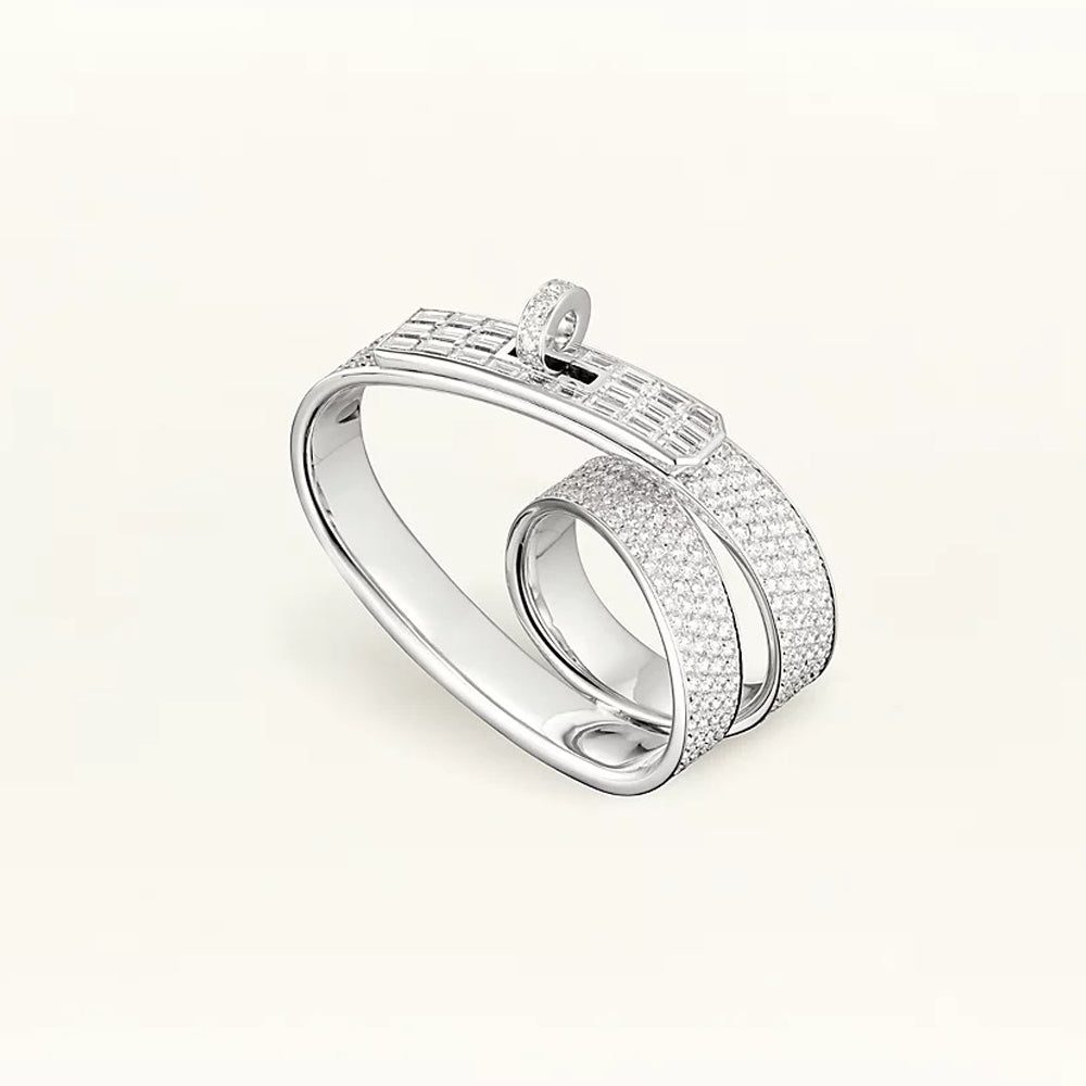 18K Hermes Kelly Gavroche Double Ring
