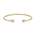 18K Gucci Double Running Diamond Cuff Bracelet