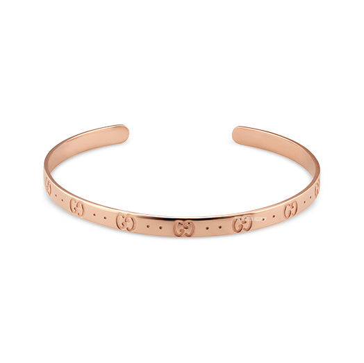 18K Gucci Double Icon Open Cuff Bracelet