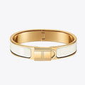 18K Hermes Clic Cadenas White Bracelet