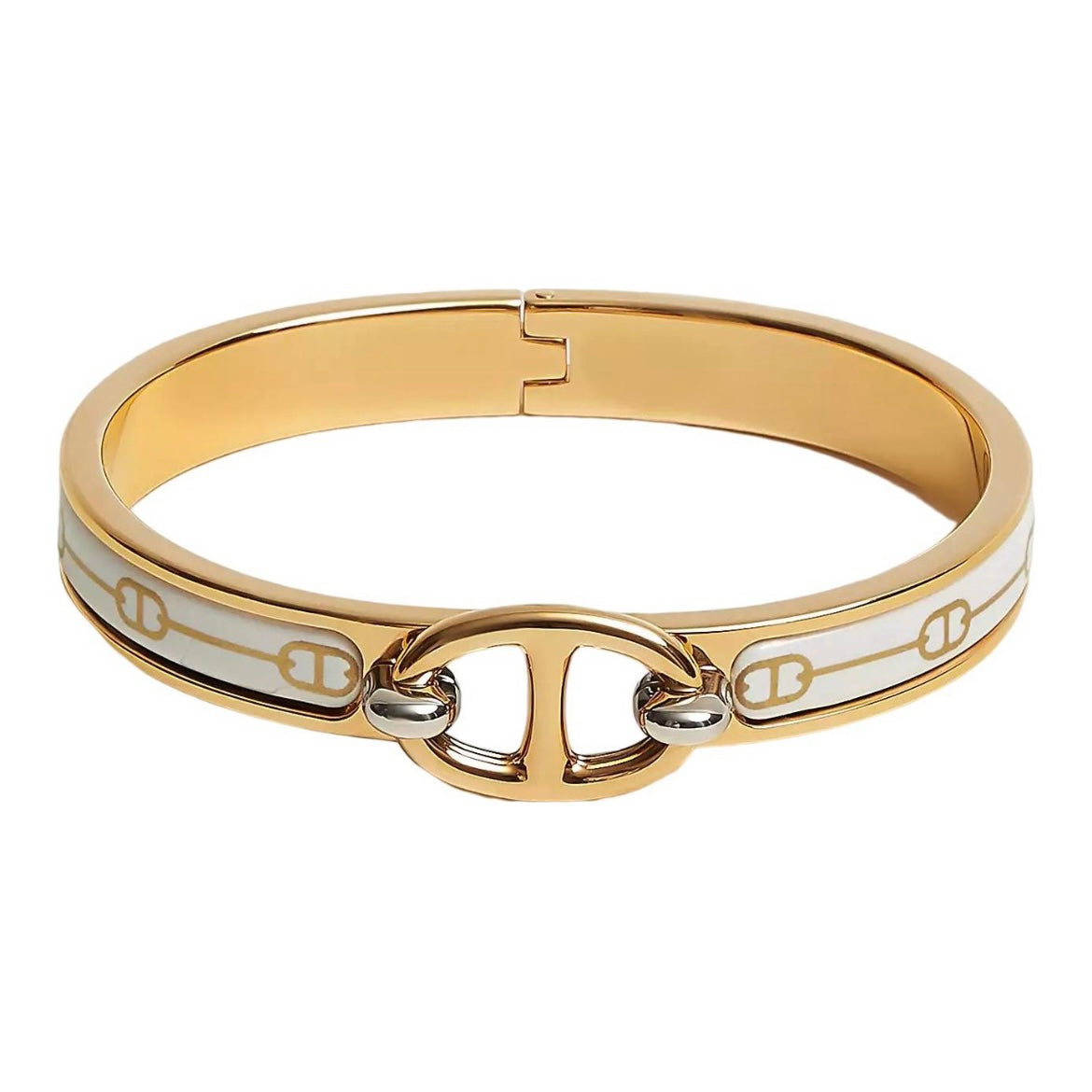 18K Hermes Mini Clic Cha?ne D'ancre Bracelet