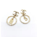 18K Chanel No. 5 Perfume Pendant Earrings
