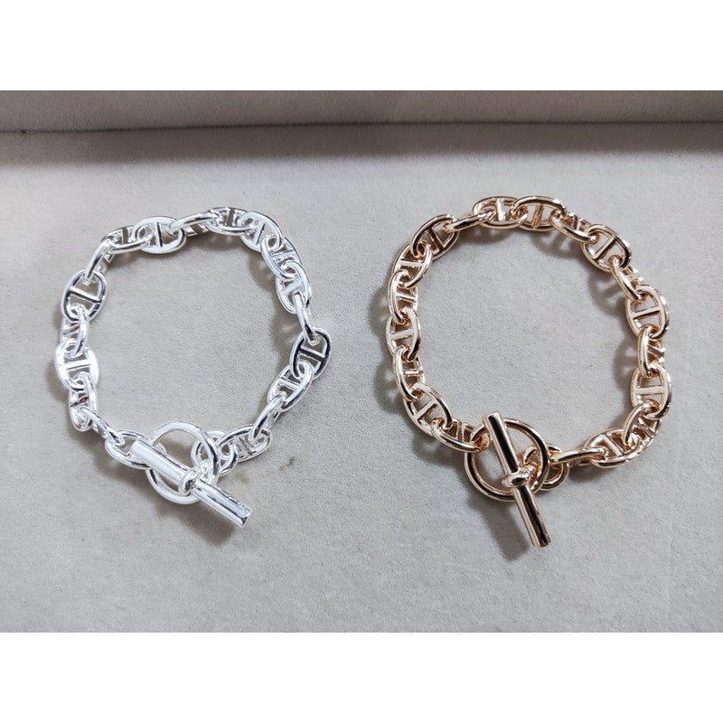 18K Hermes Cha?ne D'ancre Encha?n ̈¦e Bracelet