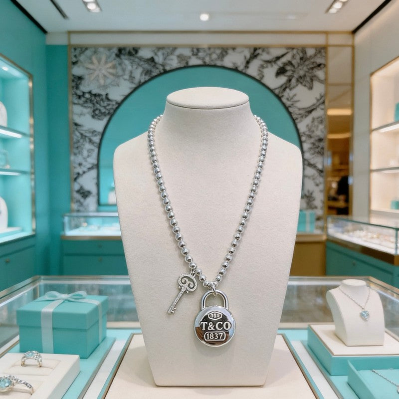 18K Tiffany Return to 1837 Lock Necklace