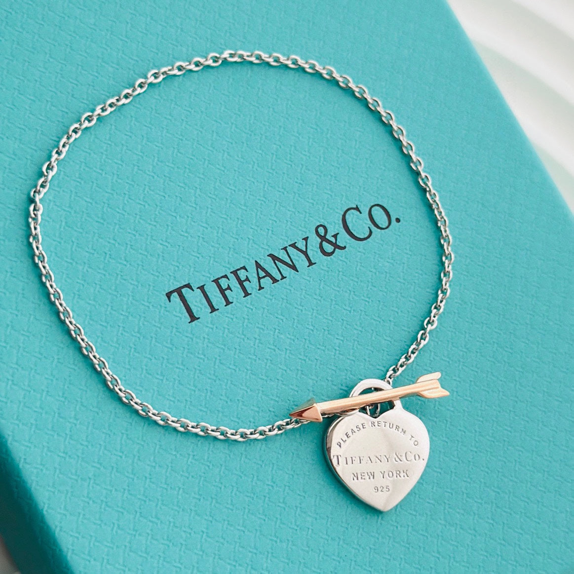 18K Tiffany Return to Lovestruck Heart Tag Bracelet