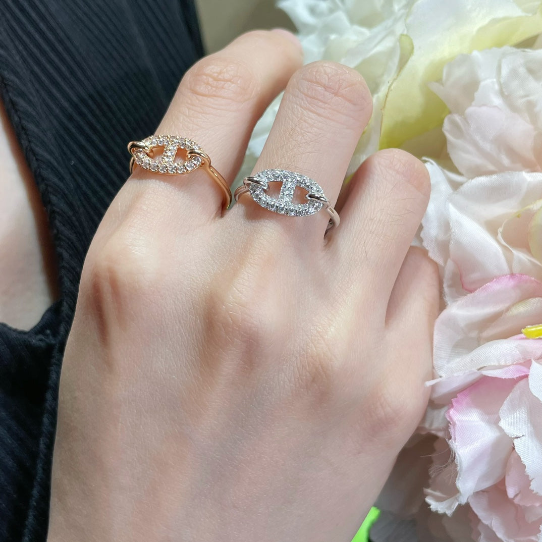 18K Hermes Farandole Diamond Ring