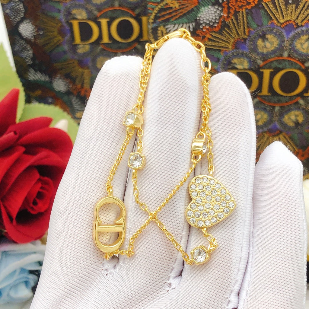 18K Dior Petit Heart Diamonds Bracelet