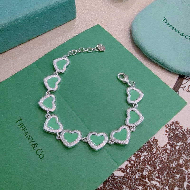 18K Tiffany Return to Blue Heart Tag Bracelet
