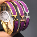 18K Hermes Olympe Purple Bracelet