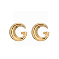 18K Gucci Double GucciLogo Earrings