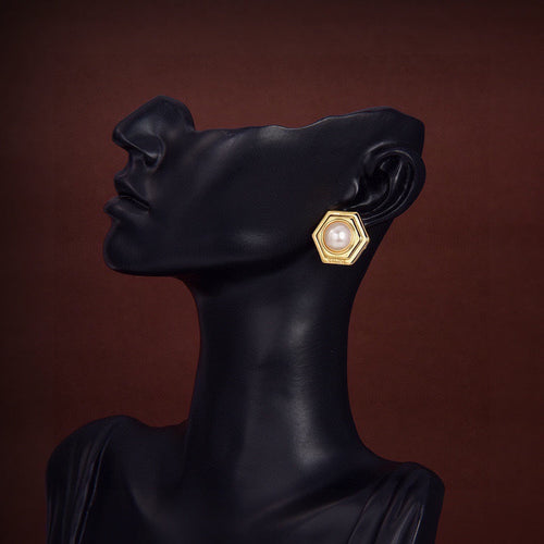 18K Celine Pearl Earrings