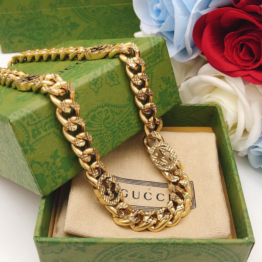 18K Gucci Double Chain Necklace