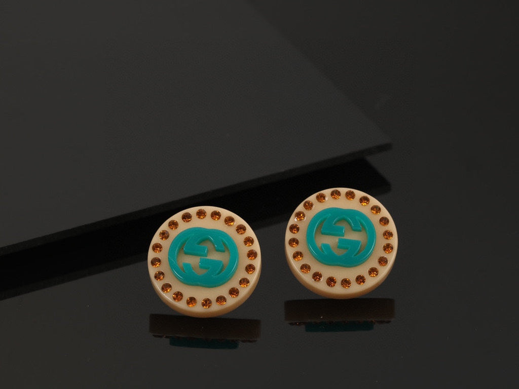 18K Gucci Double Resin Earrings