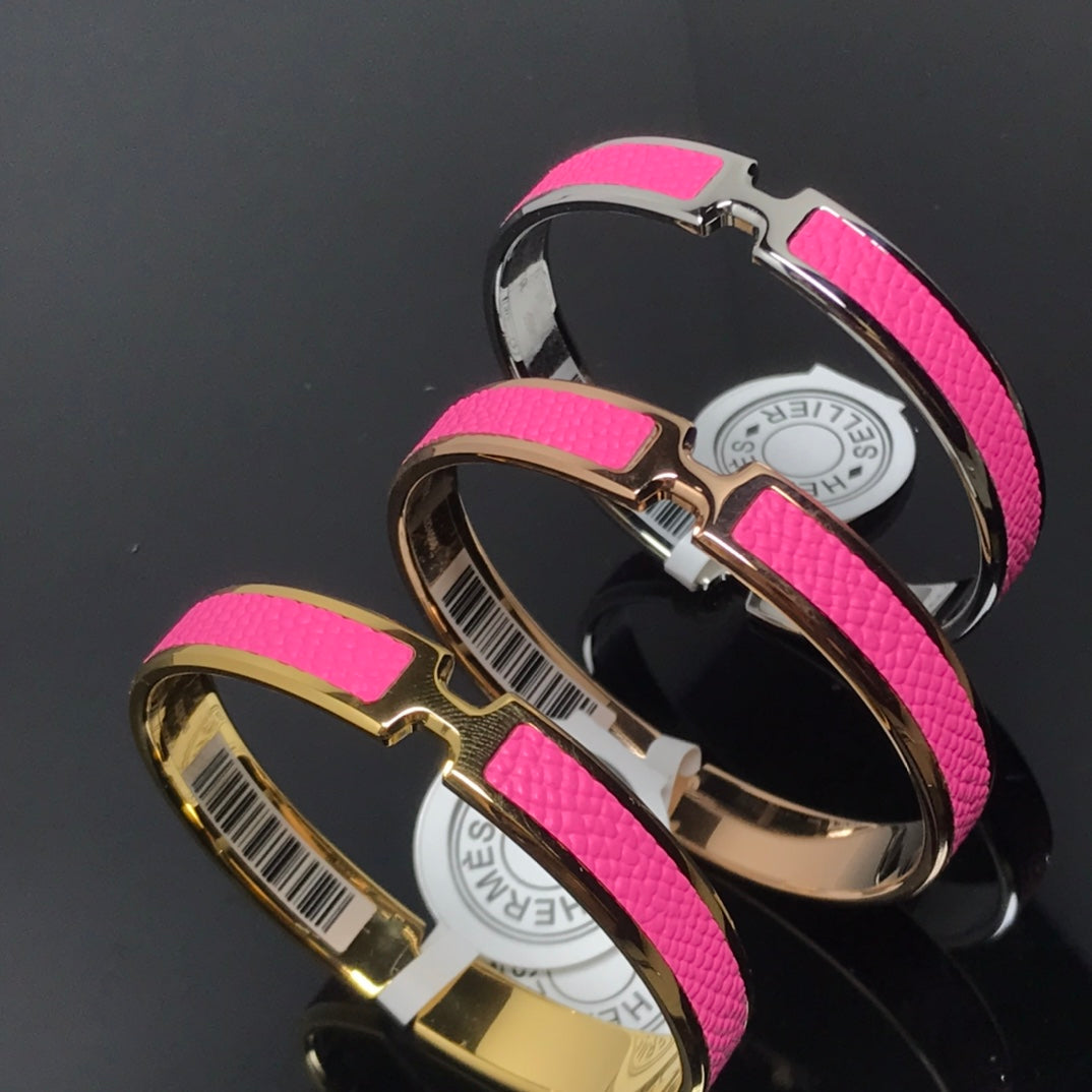 18K Hermes Olympe Pink Bracelet