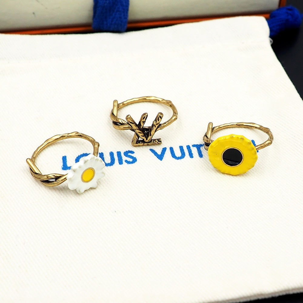 18K Louis Vuitton Gardening Set of Three Ring