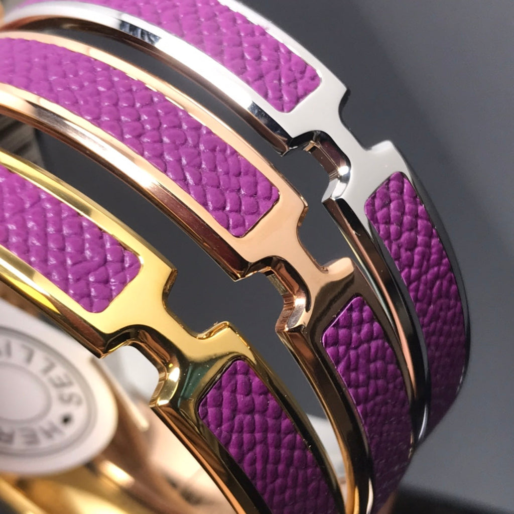 18K Hermes Olympe Purple Bracelet