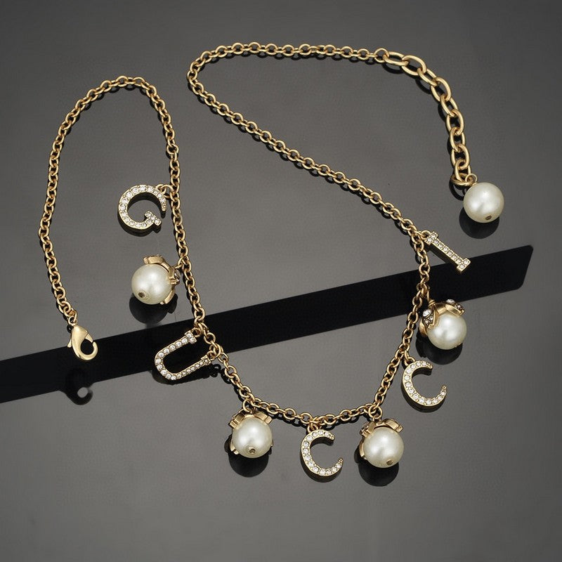 18K Gucci Double Pearl Necklace