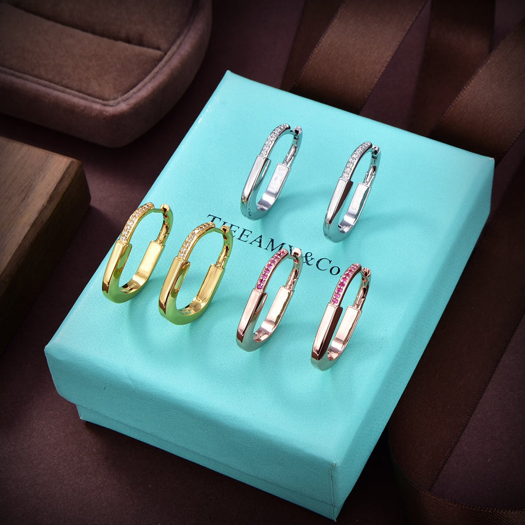 18K Tiffany Lock ROS ̈¦ Edition Medium Earrings