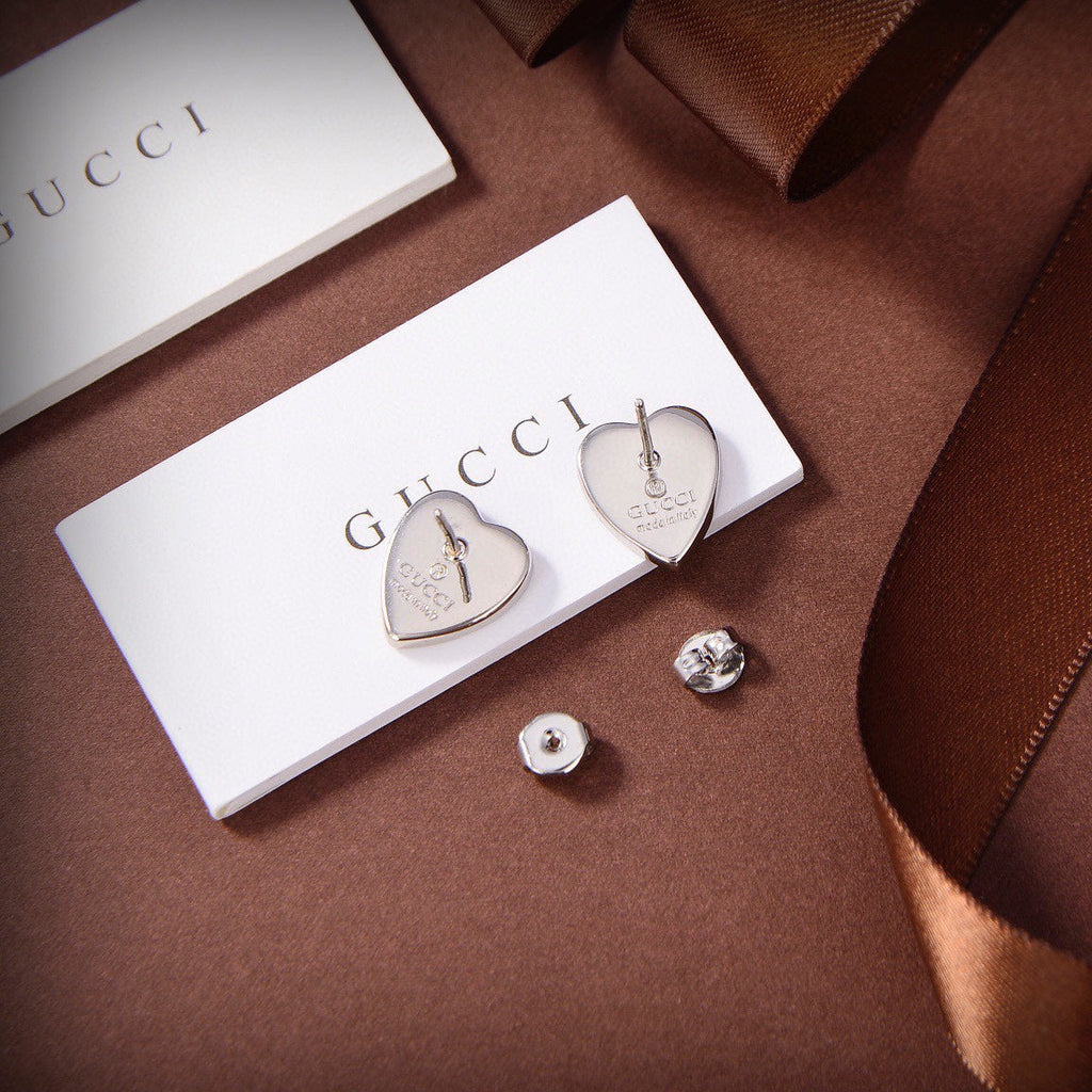 18K Gucci Double Heart Earrings