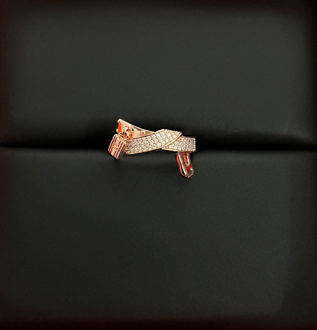 18K Hermes Kelly Gavroche Diamonds Ring