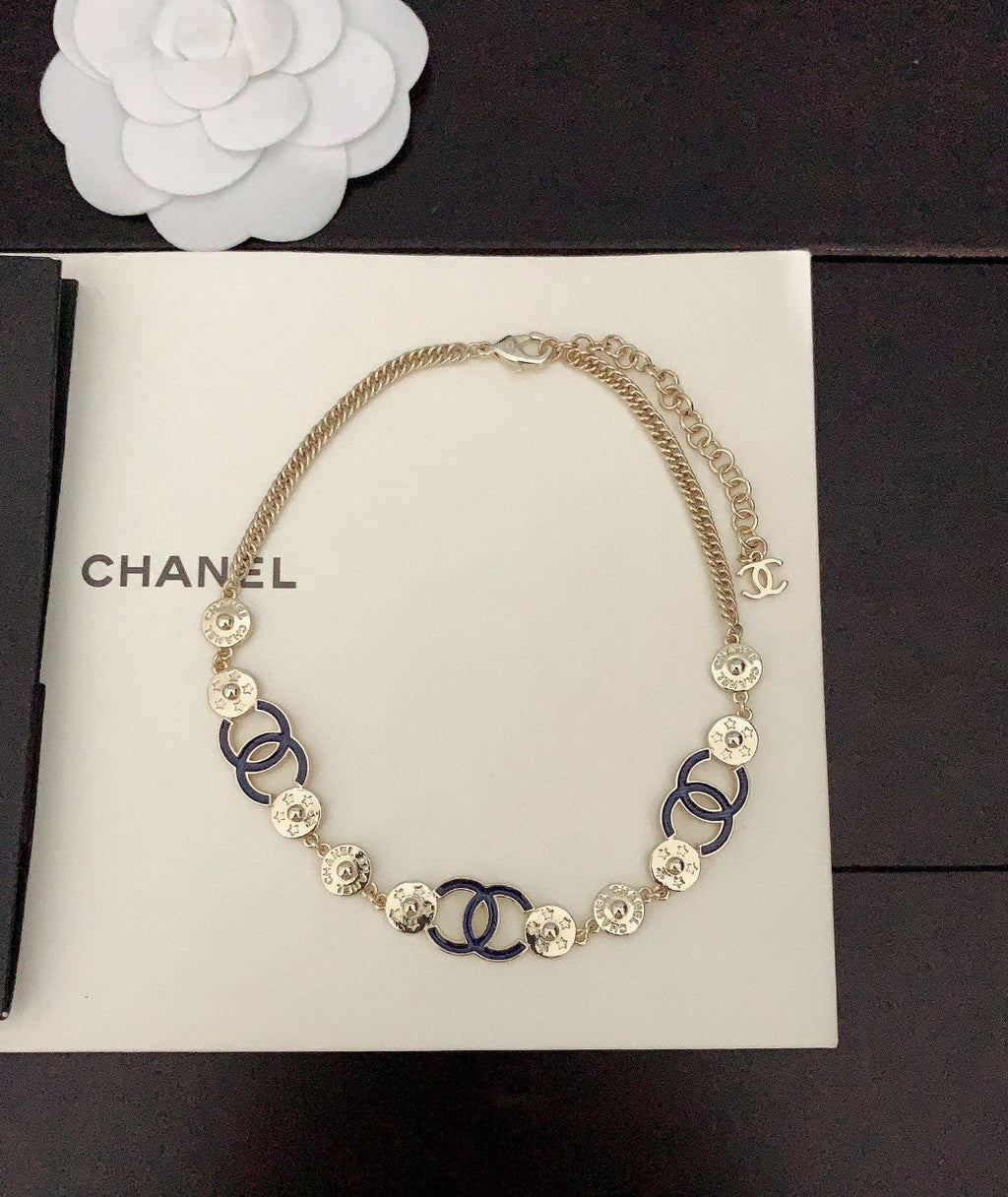 18K Chanel Blue Choker Necklace
