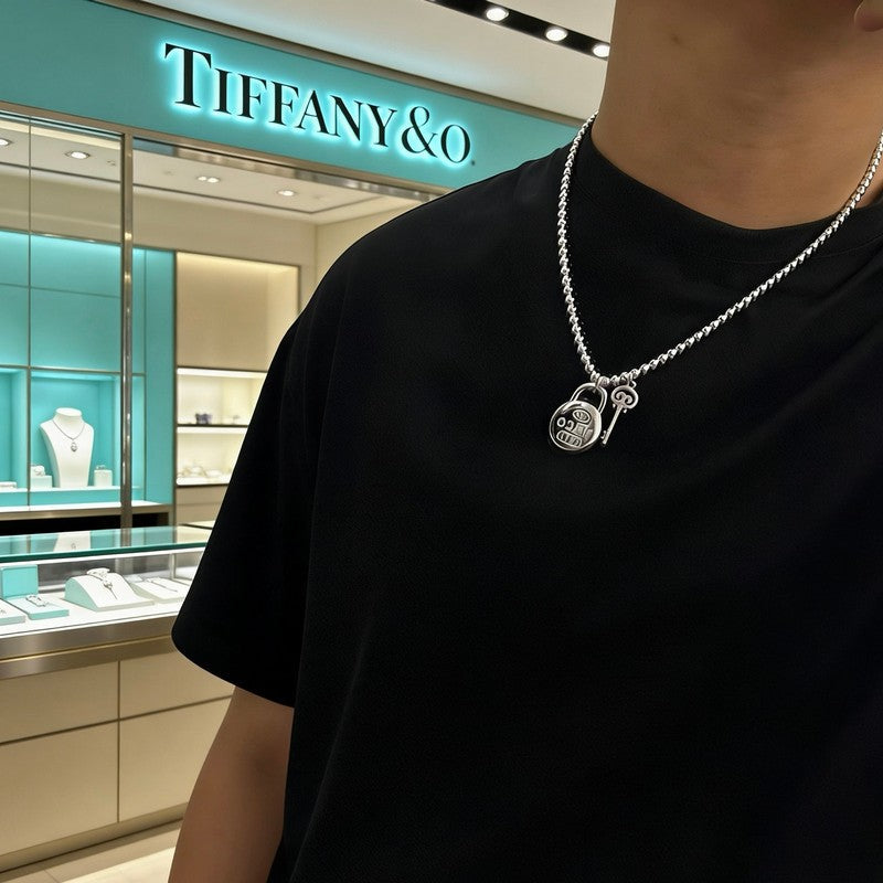 18K Tiffany Return to 1837 Lock Necklace