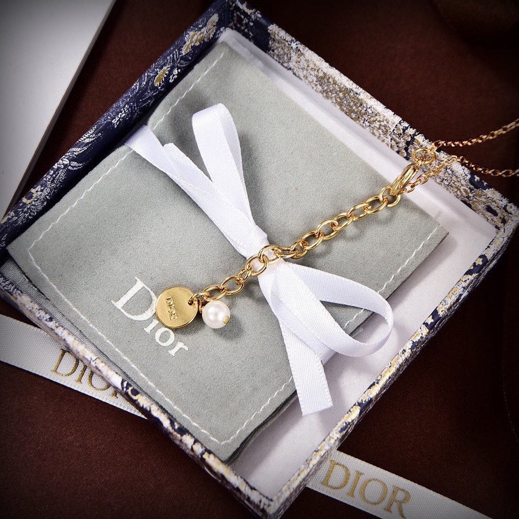 18K Dior Petit Pink Crystal Necklace